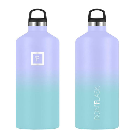 Translation missing: en.Iron Flask Narrow Mouth Bottle with Spout Lid, Cotton Candy, 64oz/1900ml