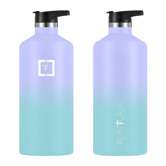 Translation missing: en.Iron Flask Narrow Mouth Bottle with Straw Lid, Cotton Candy, 64oz/1900ml