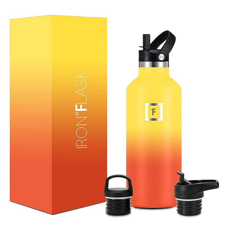 Translation missing: en.Iron Flask Narrow Mouth Bottle with Straw Lid, Fire, 64oz/1900ml