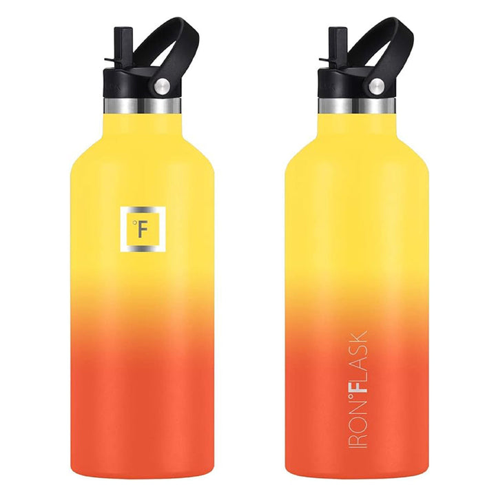 Translation missing: en.Iron Flask Narrow Mouth Bottle with Straw Lid, Fire, 64oz/1900ml