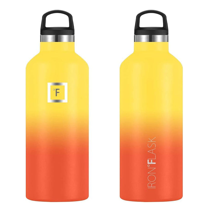 Translation missing: en.Iron Flask Narrow Mouth Bottle with Straw Lid, Fire, 64oz/1900ml