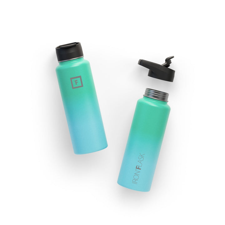 Translation missing: en.Iron Flask Wide Mouth Bottle with Spout Lid, Sky - 40oz/1200ml