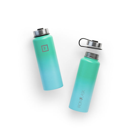 Translation missing: en.Iron Flask Wide Mouth Bottle with Spout Lid, Sky - 40oz/1200ml