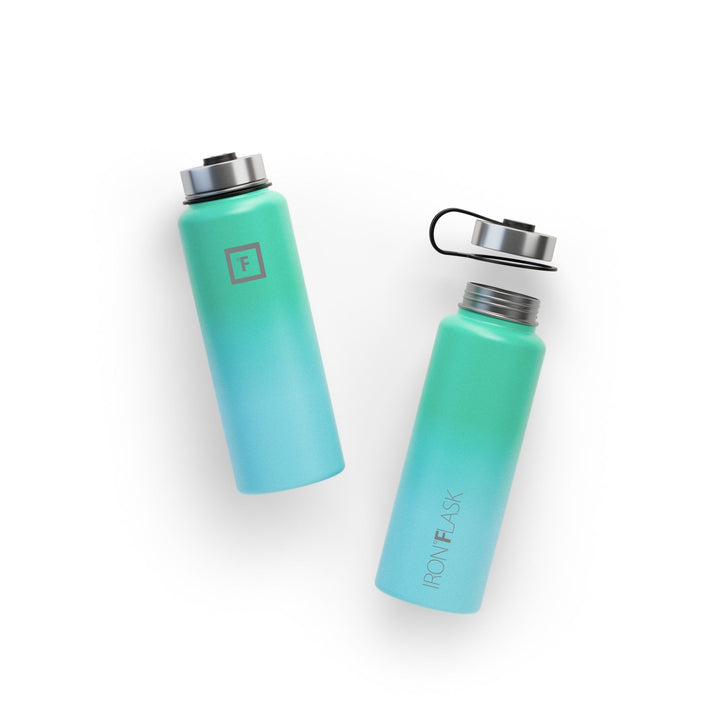 Translation missing: en.Iron Flask Wide Mouth Bottle with Spout Lid, Sky - 40oz/1200ml