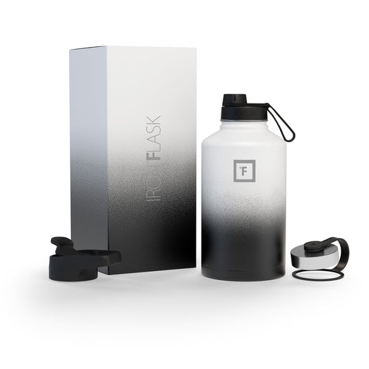 Translation missing: en.Iron Flask Wide Mouth Bottle with Spout Lid, Day &amp; Night - 64oz/1900ml