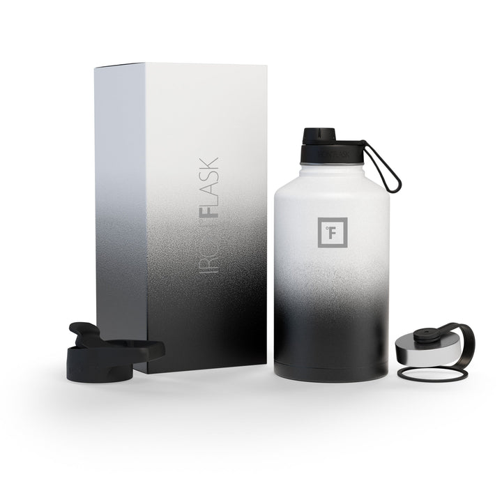 Translation missing: en.Iron Flask Wide Mouth Bottle with Spout Lid, Day &amp; Night - 64oz/1900ml