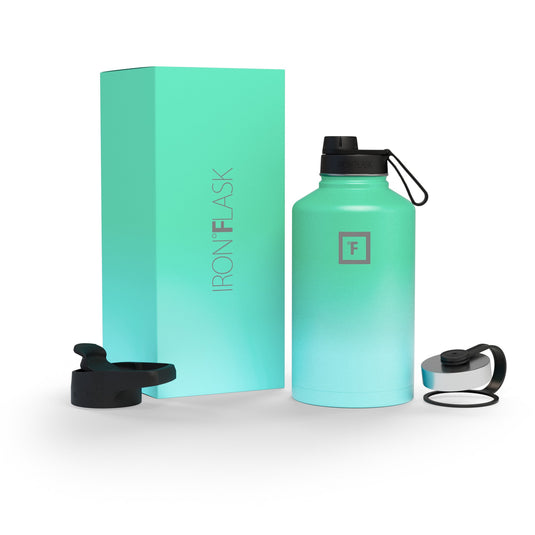 Translation missing: en.Iron Flask Wide Mouth Bottle with Spout Lid, Sky - 64oz/1900ml