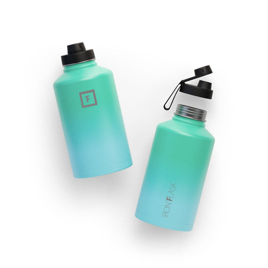 Translation missing: en.Iron Flask Wide Mouth Bottle with Spout Lid, Sky - 64oz/1900ml