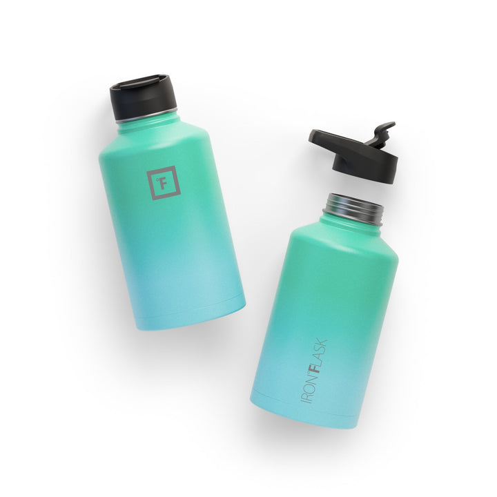Translation missing: en.Iron Flask Wide Mouth Bottle with Spout Lid, Sky - 64oz/1900ml
