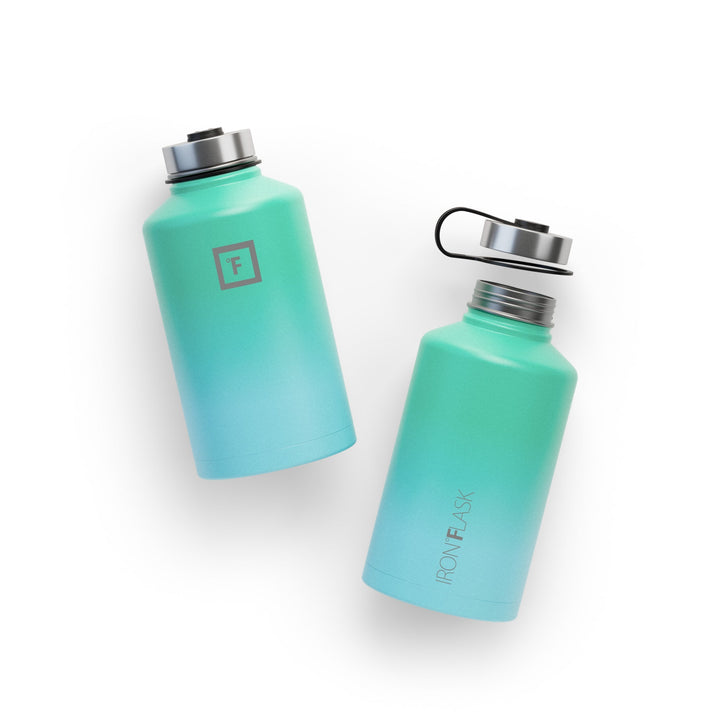 Translation missing: en.Iron Flask Wide Mouth Bottle with Spout Lid, Sky - 64oz/1900ml