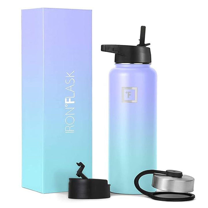 Translation missing: en.Iron Flask Wide Mouth Bottle with Straw Lid, Cotton Candy, 40oz/1200ml