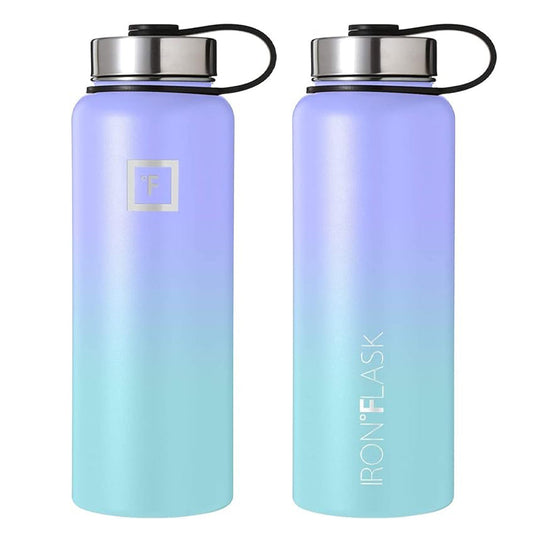 Translation missing: en.Iron Flask Wide Mouth Bottle with Straw Lid, Cotton Candy, 40oz/1200ml