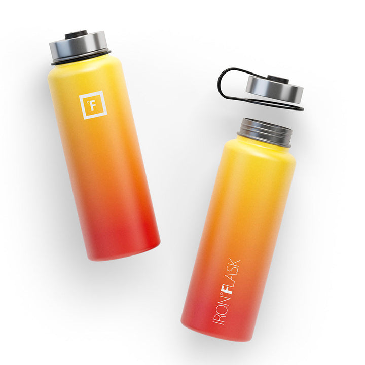 Translation missing: en.Jade Yoga Harmony Mat - Purple &amp; Iron Flask Wide Mouth Bottle with Spout Lid, Fire, 32oz/950ml Bundle