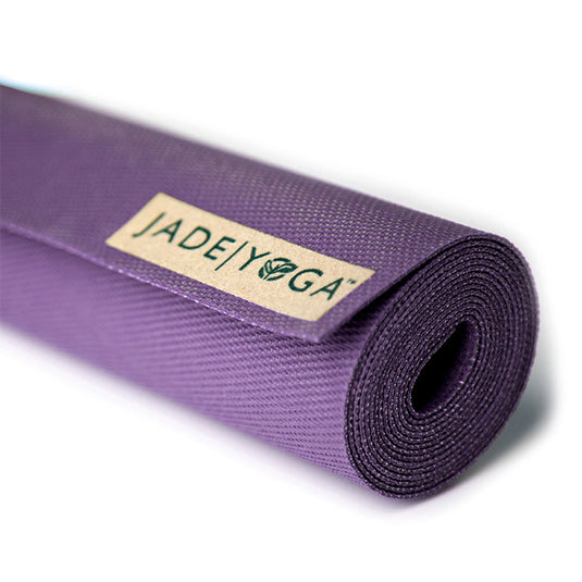 Translation missing: en.Jade Yoga Voyager Mat - Purple &amp; Jade Yoga Cork Yoga Block - Small + Jade Yoga Plant Based Mat Wash - 8 oz Starter Kit