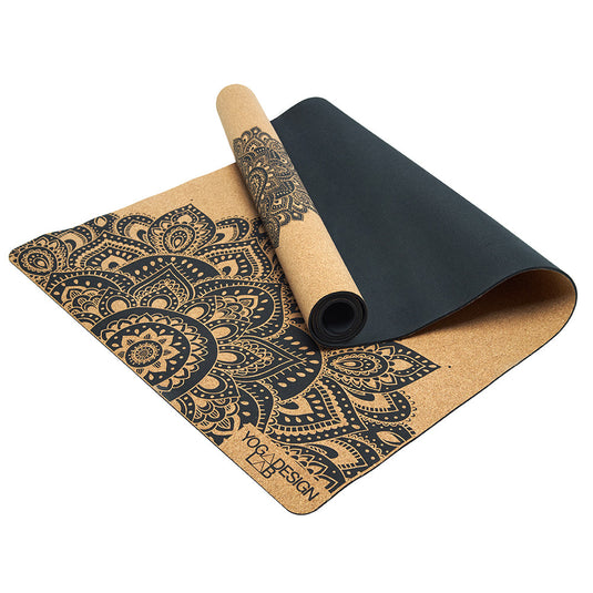Translation missing: en.Yoga Design Lab Cork Yoga Mat 1.5mm Mandala Black