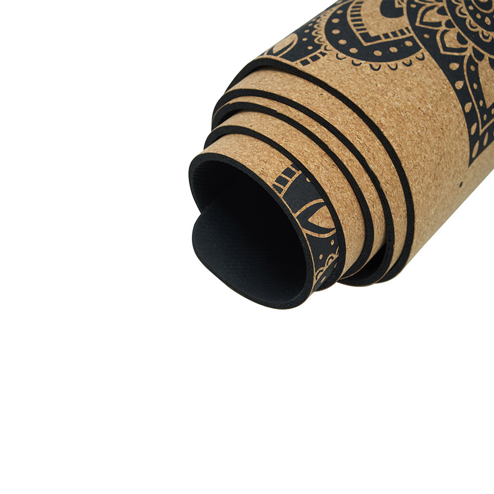 Yoga Design Lab Cork Yoga Mat 3.5mm Mandala Black – Grounded Yoga Co.