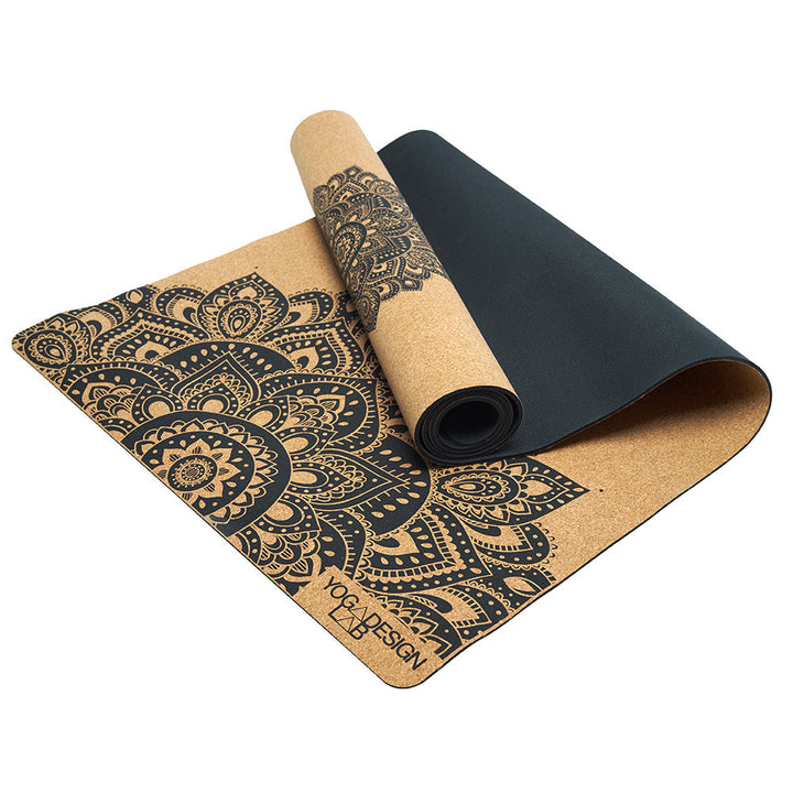 Translation missing: en.Yoga Design Lab Cork Yoga Mat 3.5mm Mandala Black