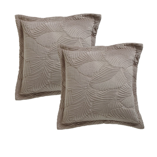 Translation missing: en.Bianca Pair of Kairo Taupe European Pillowcases