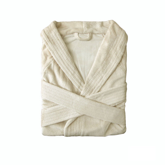 Translation missing: en.Phase 2 Suede-Mink Bath Robe Ecru