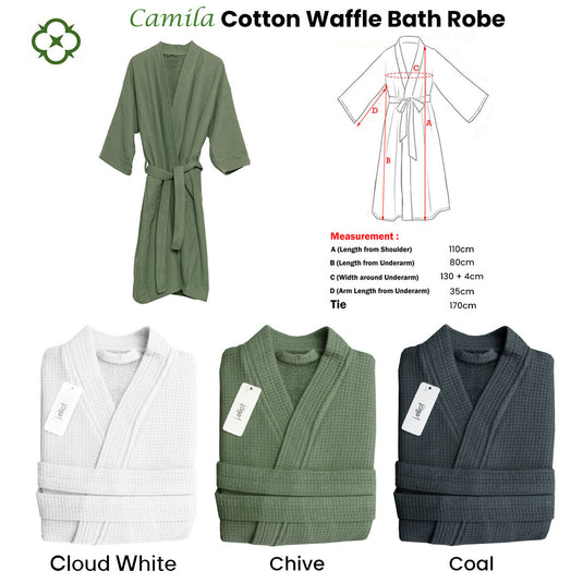 Translation missing: en.J Elliot Home Camila Cotton Waffle Bath Robe Cloud White