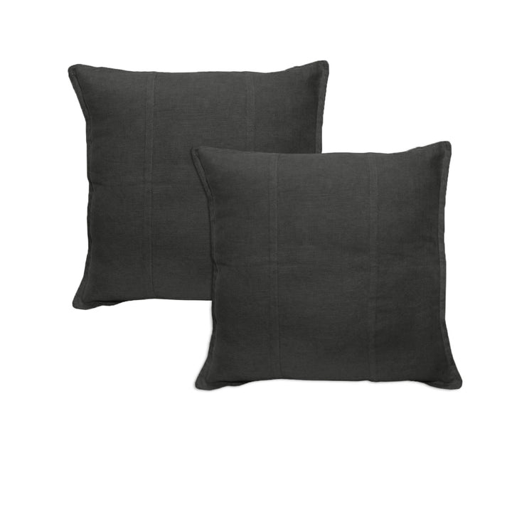 Translation missing: en.Pair of Pure Linen European Pillowcases Charcoal