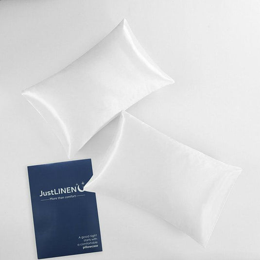 Translation missing: en.2 Pack Satin Pillowcases Luxury Soft Cushion Covers Bedroom Home Decor - Lake Blue