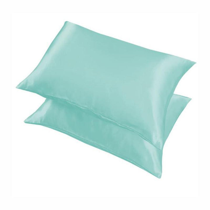 Translation missing: en.2 Pack Satin Pillowcases Luxury Soft Cushion Covers Bedroom Home Decor - Lake Blue