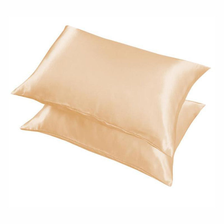 Translation missing: en.2 Pack Satin Pillowcases Luxury Soft Cushion Covers Bedroom Home Decor - Light Orange