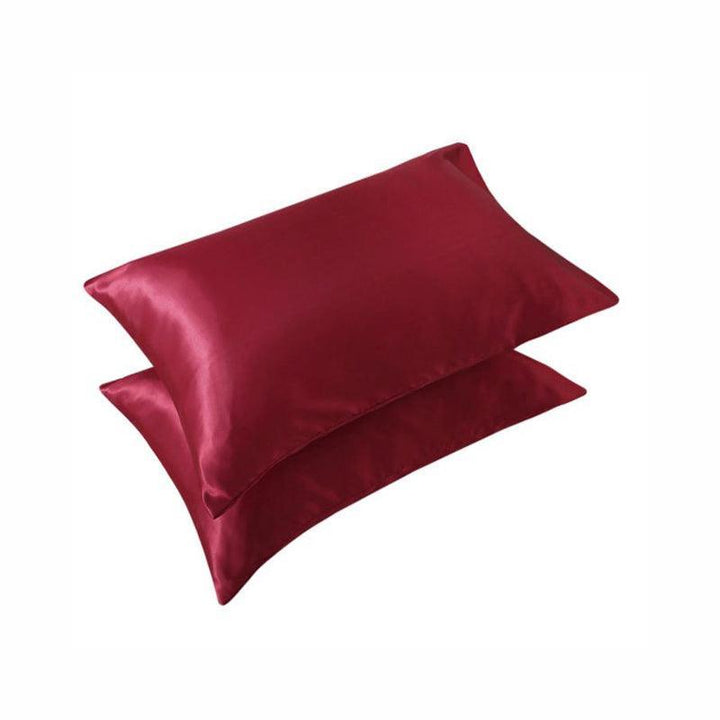 Translation missing: en.2 Pack Satin Pillowcases Luxury Soft Cushion Covers Bedroom Home Decor - Light Orange