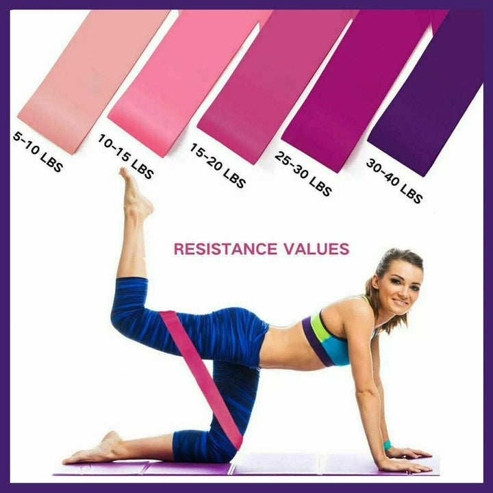 Translation missing: en.Exercise Resistance Bands Loop Power Strength Training Fitness Yoga Pilates Gym - Rose Red (600*50*0.9MM)