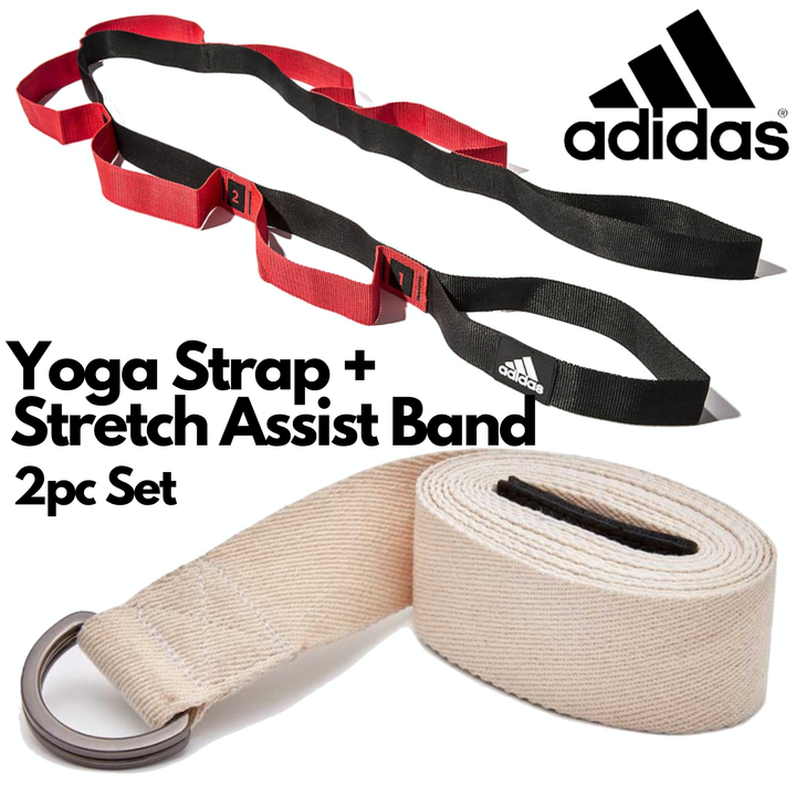 Translation missing: en.2pc Set Adidas Stretch Assist Band Looped + Yoga Strap 2.5m Long Adjustable Belt