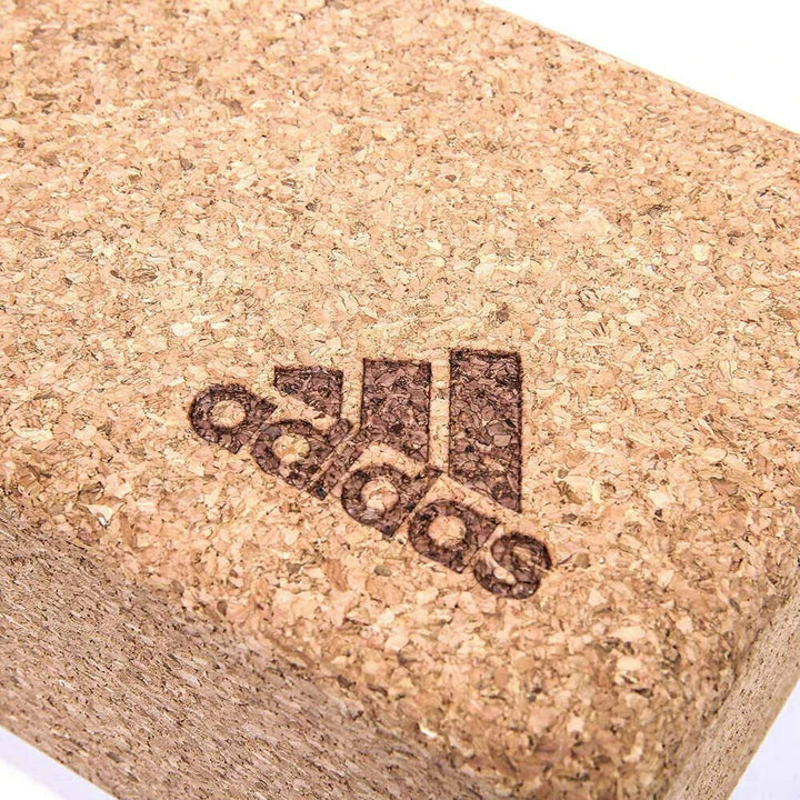 Translation missing: en.Adidas Yoga Cork Block Home Gym Fitness Exercise Pilates Tool Brick - Brown