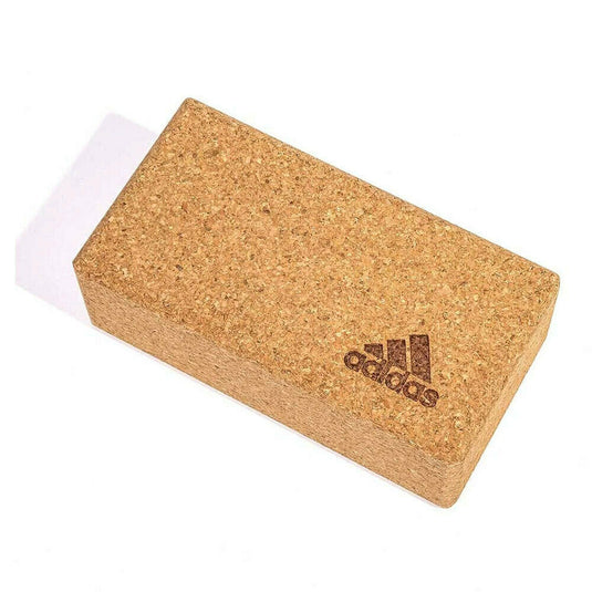 Translation missing: en.Adidas Yoga Cork Block Home Gym Fitness Exercise Pilates Tool Brick - Brown