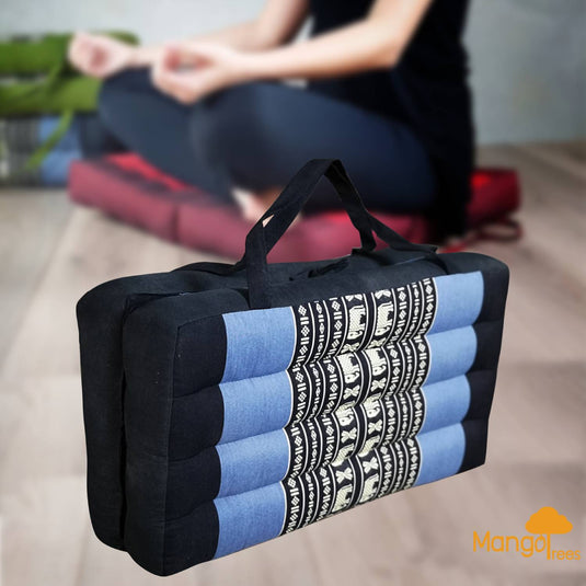 Translation missing: en.2-Fold Meditation Cushion Yoga Mat BlueEle