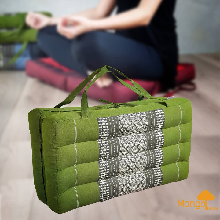 Translation missing: en.2-Fold Meditation Cushion Yoga Mat Green