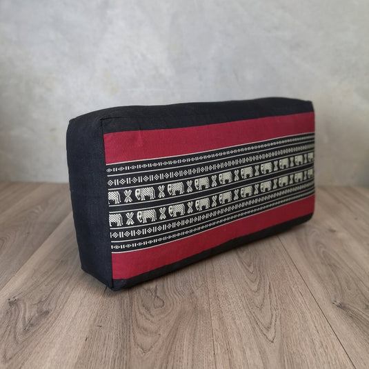 Translation missing: en.Oblong Meditation Cushion/ Yoga Bolster Prop Kapok Filled RedEle