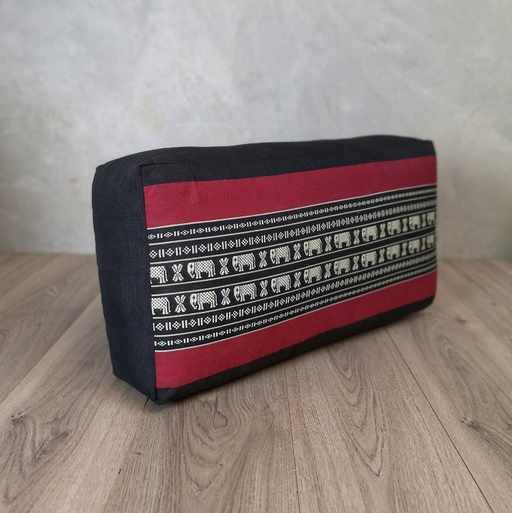 Translation missing: en.Oblong Meditation Cushion/ Yoga Bolster Prop Kapok Filled RedEle
