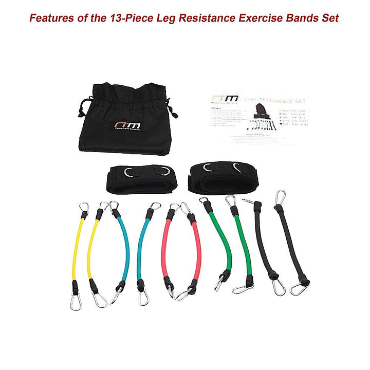 Translation missing: en.13PC Resistance Bands Set – Fitness Exercise Tubes with Handles &amp; Leg Bands