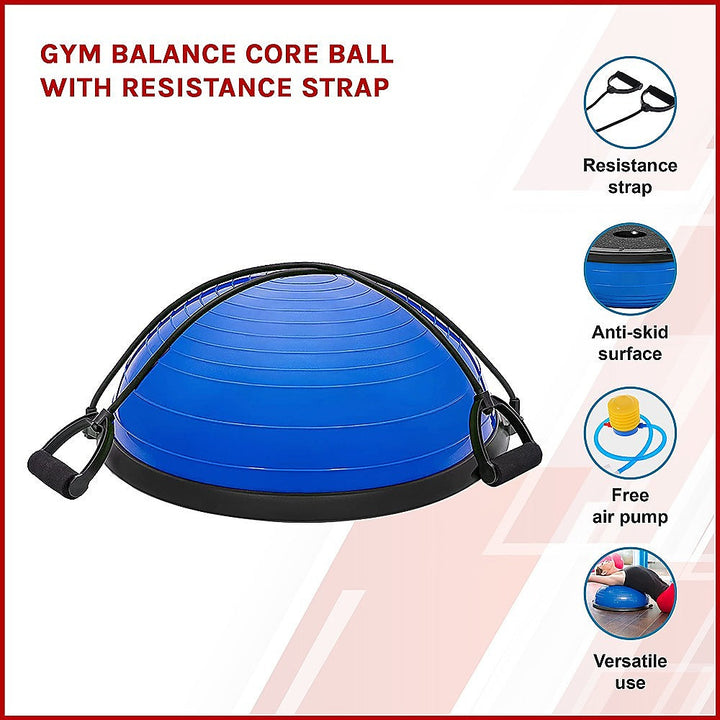 Translation missing: en.Gym Balance Core Ball with Resistance Strap