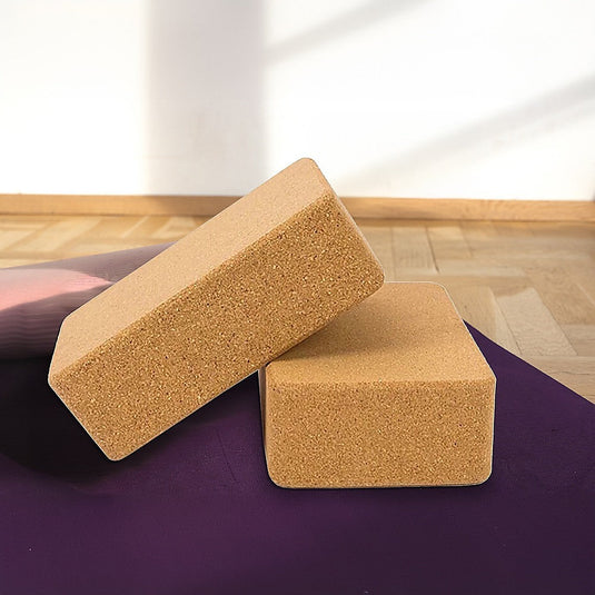 Translation missing: en.2 x Cork Yoga Block Organic Yoga Prop Accessory Exercise Brick