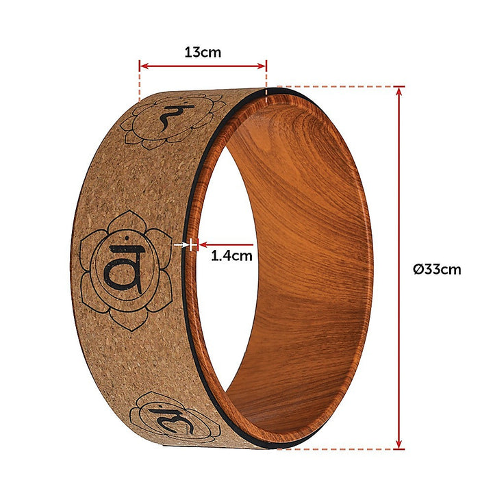 Translation missing: en.Yoga Pilates Wheel Cork Circle Prop Back Chest Hips Abdomen Stretch Roller