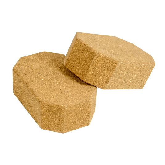 Translation missing: en.Natural Cork Octagon Yoga Blocks Brick Exercise 2 pcs Set Eco Non-Slip