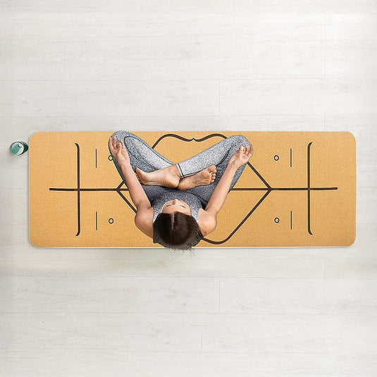 Translation missing: en.Natural Cork TPE Yoga Mat Sports Eco Friendly Exercise Fitness Gym Pilates