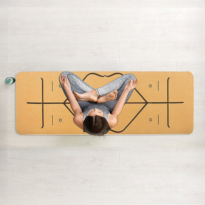 Translation missing: en.Natural Cork TPE Yoga Mat Sports Eco Friendly Exercise Fitness Gym Pilates