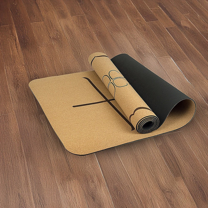 Translation missing: en.Natural Cork TPE Yoga Mat Sports Eco Friendly Exercise Fitness Gym Pilates