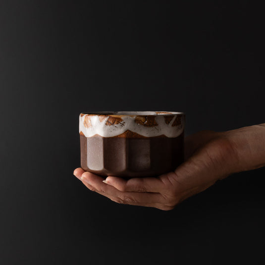Translation missing: en.Matcha Tea bowl 11cm Metallic Rust Glaze