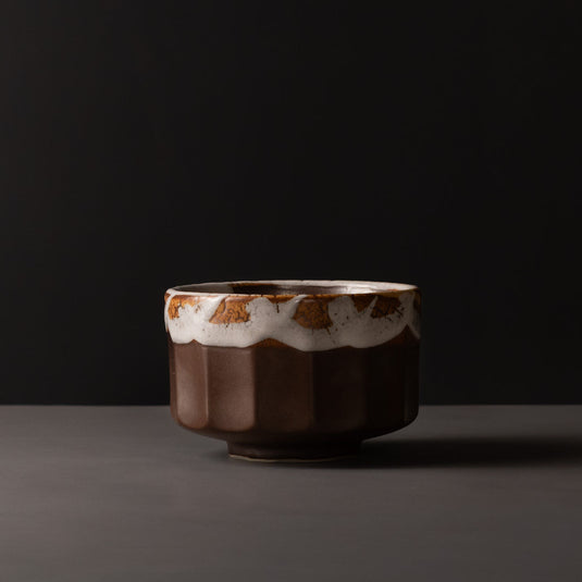 Translation missing: en.Matcha Tea bowl 11cm Metallic Rust Glaze