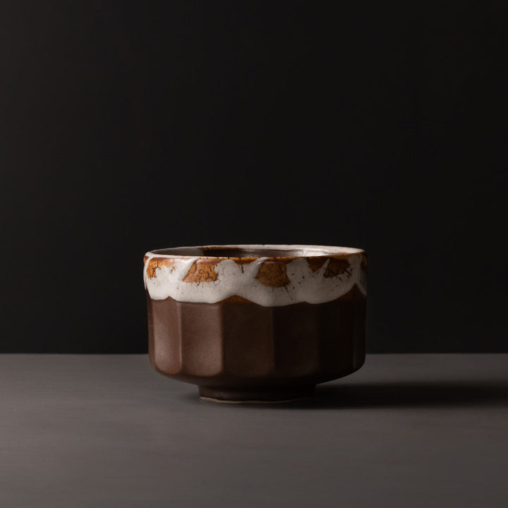 Translation missing: en.Matcha Tea bowl 11cm Metallic Rust Glaze