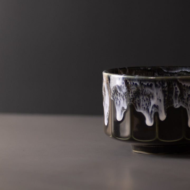 Translation missing: en.Matcha Tea Bowl 11cm Green with White drip