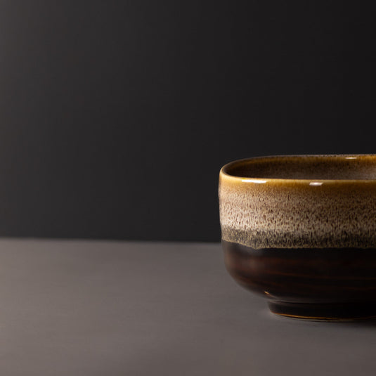 Translation missing: en.Matcha Tea Bowl 11cm Brown with Milky White